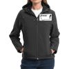 Ladies Textured Hooded Soft Shell Jacket Thumbnail