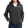 Ladies Textured Hooded Soft Shell Jacket Thumbnail